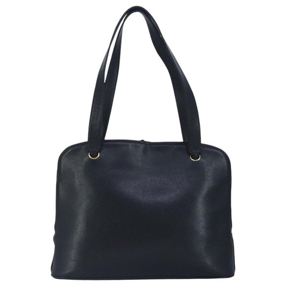 CHANEL COCO Mark Tote Bag Caviar Skin Black Gold CC Auth yk15761 - Picture 2 of 16